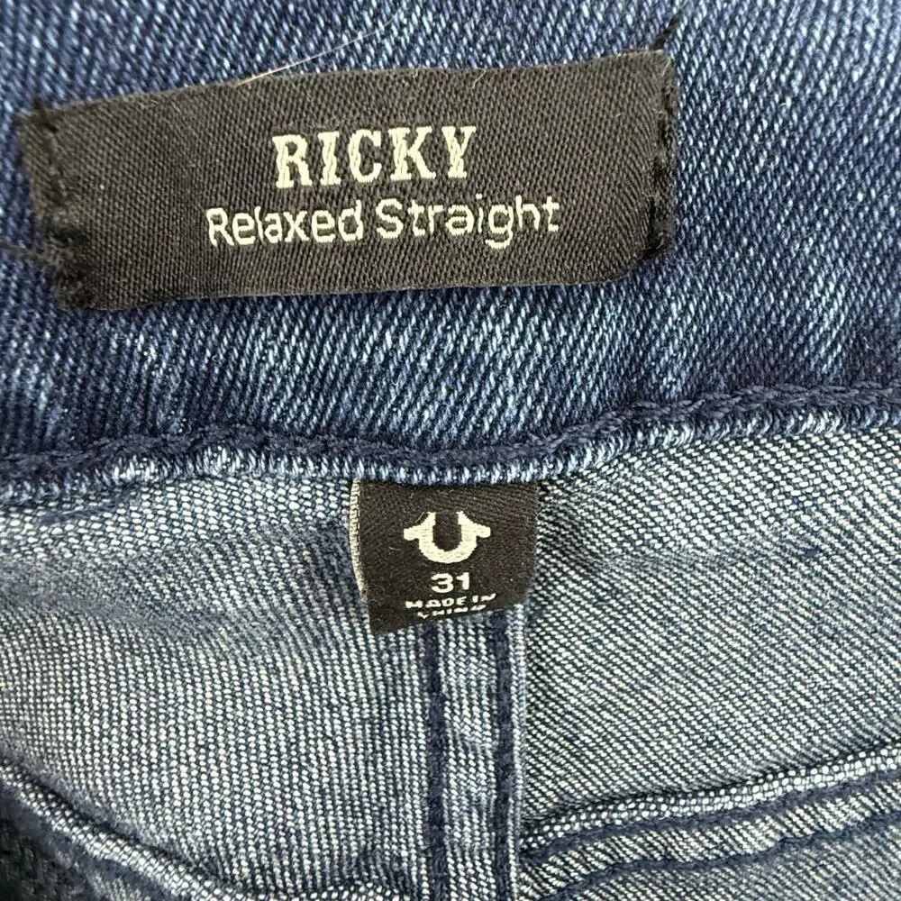 True Religion Ricky Relaxed Straight Jeans 31x34 NWT